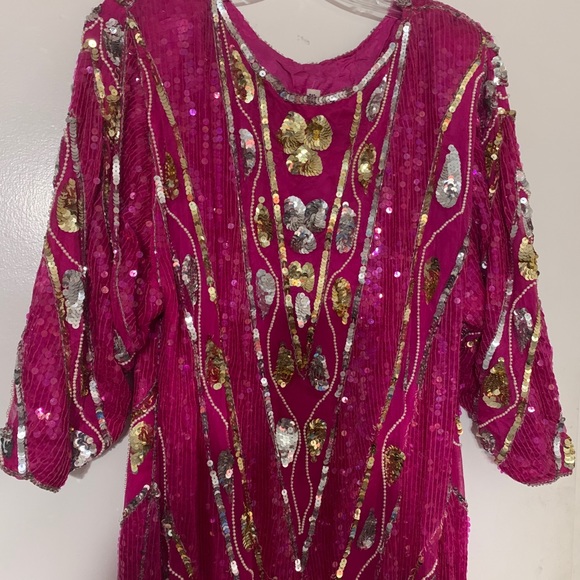 Vintage Sequin Gown by A&A Enterprises - Picture 4 of 16